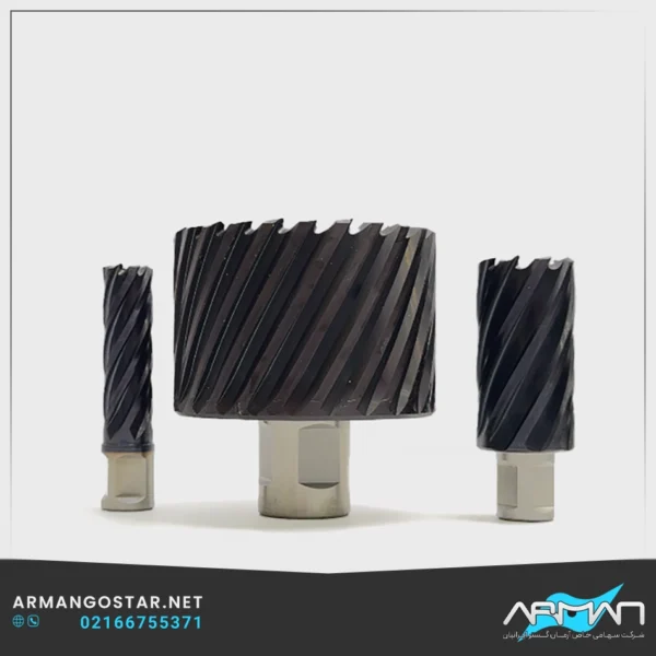 گردبر مخصوص دریل مگنت HSS کارگیر 30 میلیمتر روکش مشکی (TiAlN) AST POWER